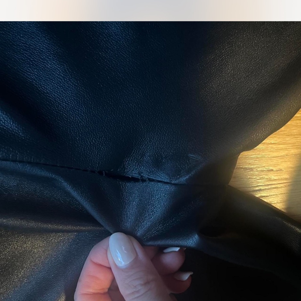 Zara Black Leather Pants - Picture 6 of 7